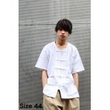 Used - White 半袖カンフーシャツ