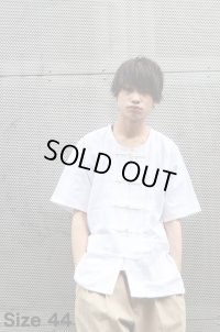 Used - White 半袖カンフーシャツ