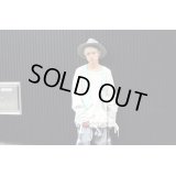 wonderland - OffWhite 編み上げ切替スウェット