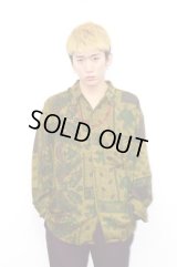 Used - Khaki 総柄ビッグシャツ