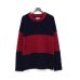 画像4: bukht - Navy / Wine Red フィッシャーマンニット