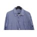 画像6: PHINGERIN - Sax Blue ストライプ柄フェイクレイヤードシャツ
