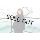 Used - Black Aラインステンカラーコート