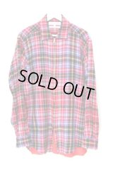 COMME des GAR?ONS SHIRT - Red チェック柄ウールスウィングトップ
