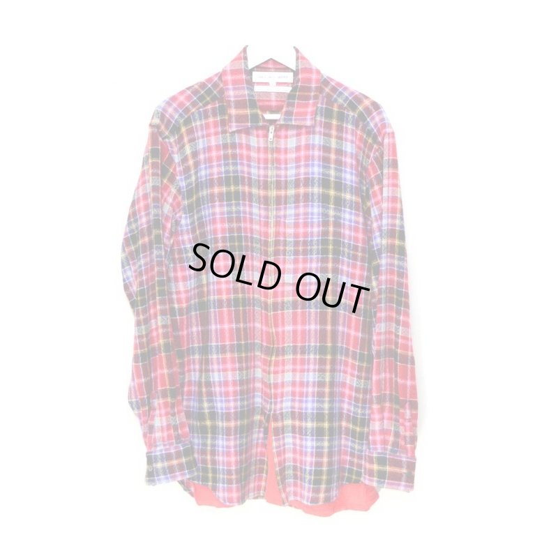 画像1: COMME des GARÇONS SHIRT - Red チェック柄ウールスウィングトップ