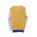 画像2: DIGAWEL - Blue / Yellow チェックシャツ袖切り替えニットカーディガン (2)