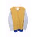 画像1: DIGAWEL - Blue / Yellow チェックシャツ袖切り替えニットカーディガン (1)