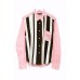 画像4: COMME des GARÇONS HOMME - Pink フロントストライプ切り替えシャツ