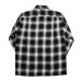 画像2: yotsuba - Cotton & Rayon Shadow Check Shirt [Black] (2)