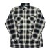画像1: yotsuba - Cotton & Rayon Shadow Check Shirt [Black] (1)