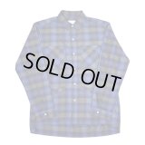 yotsuba - Cotton & Rayon Shadow Check Shirt [Blue]
