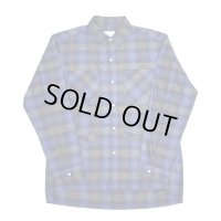 yotsuba - Cotton & Rayon Shadow Check Shirt [Blue]
