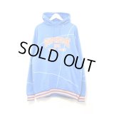 Supreme - Blue カレッジロゴ入りステッチデザインパーカー