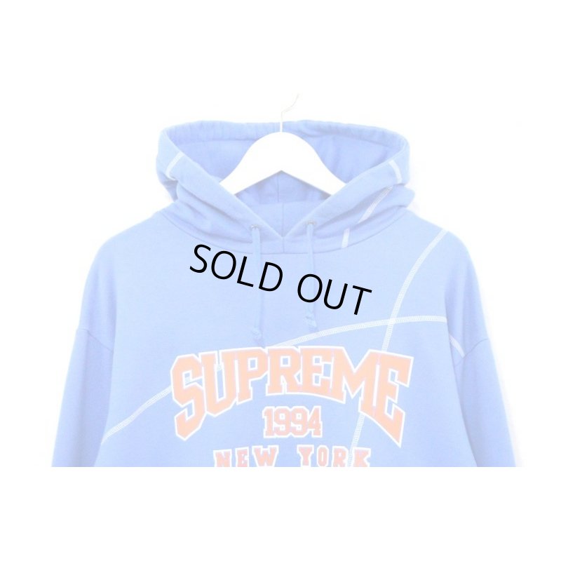 画像3: Supreme - Blue カレッジロゴ入りステッチデザインパーカー