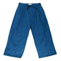 yotsuba - Fakesuede 4tuck Wide Pants [Blue]