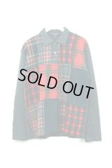 COMME des GARCONS HOMME - Gray ウールパッチワークシャツ