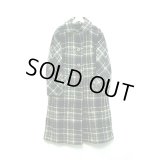 Aquascutum - Black / White チェック柄ロングコート