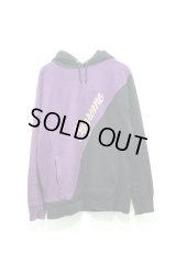 Supreme - Purple バイカラーコットンパーカー