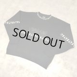VERSACE - Black ロゴ刺繍入りビックニット