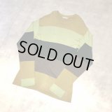 ISSEY MIYAKE MEN - Mustard ボーダー柄ロングニット