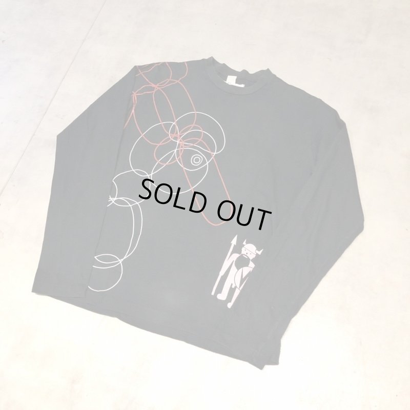 画像1: COMME des GARÇONS × Walter Van Beirendonck - Black プリントロングスリーブTシャツ