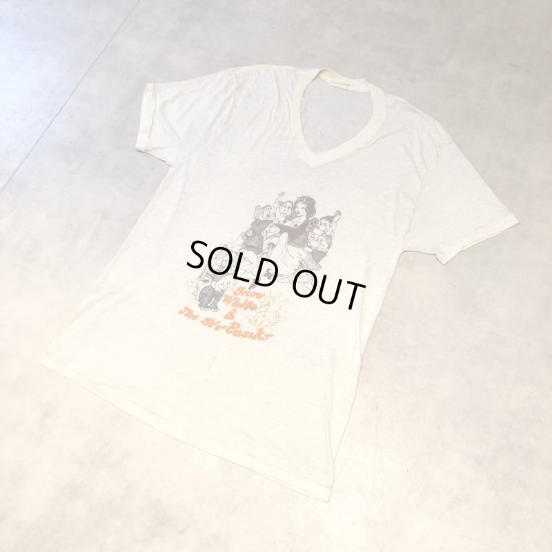 画像1: Used - White 白雪姫SEXTシャツ