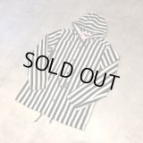 Supreme - Black × White ストライプ柄フード付きジャケット