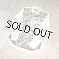 COMME des GAR?ONS HOMME DEUX - White スカーフ柄切り替え長袖シャツ