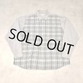 COMME des GARCONS SHIRT - Gray チェック柄切り替え長袖シャツ