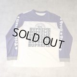 Supreme - White × Purple フットボールロングスリーブTシャツ