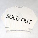 VERSACE - Off White メデューサ刺繍ハイネックニット