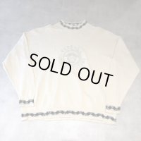 VERSACE - Off White メデューサ刺繍ハイネックニット