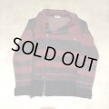 Vivienne Westwood MAN - Red × Gray ボーダー柄コットンライダースジャケット