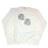 TIKA - " fu-jin＆raijin " Pullover Sweat【WHITE】