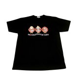 TIKA - "Three wise monkeys" Busters Big Tee 【BLACK】