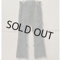 BLACKTAI - Frayed Flared Design Pants