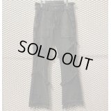 BLACKTAI - Frayed Flared Design Pants