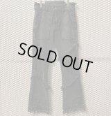 BLACKTAI - Frayed Flared Design Pants