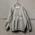 "Three wise monkeys" Pullover Sweat【GRAY】