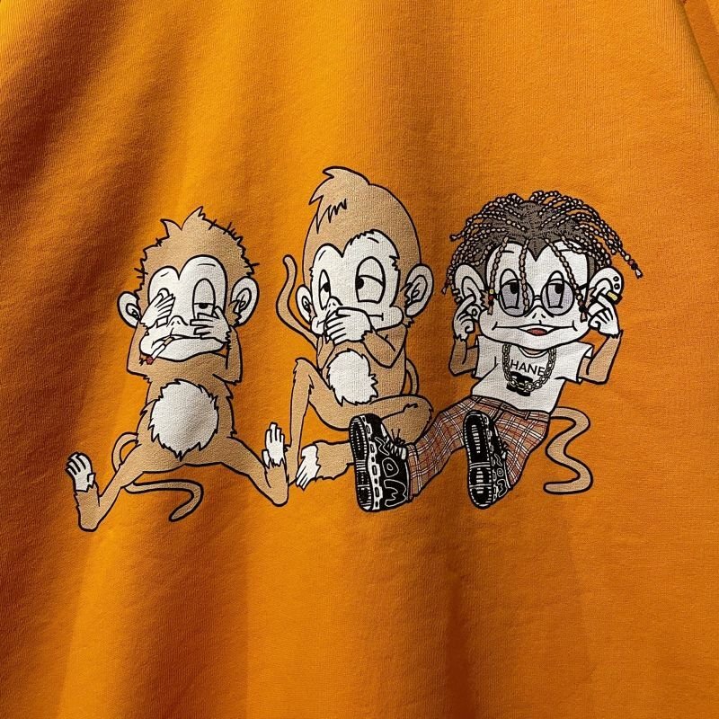 画像4: "Three wise monkeys" Pullover Sweat【ORANGE】