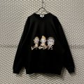 "Three wise monkeys" Pullover Sweat【BLACK】