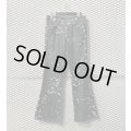 TORNADO MART - Paint Flared Denim Pants (Black)