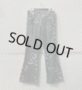 TORNADO MART - Paint Flared Denim Pants (Black)