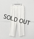 Y's for men - 80's 2-Tuck Linen Wide Slacks