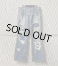 TORNADO MART - Damage & Repair Flared Denim Pants