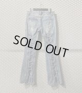 TORNADO MART - Lace-up Flared Denim Pants