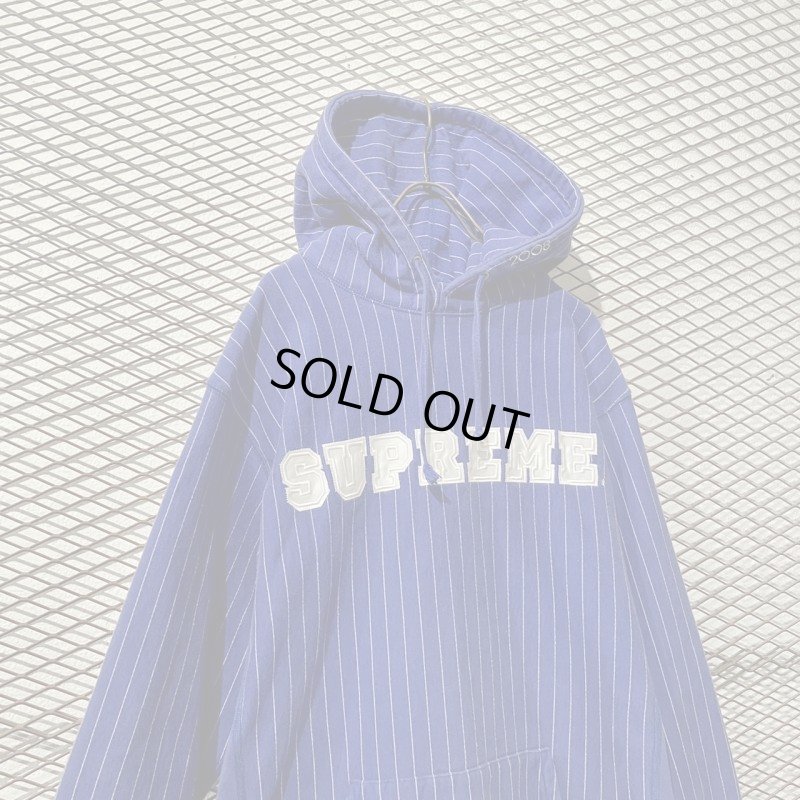 画像2: SUPREME - Striped "LOGO" Hoodie