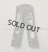 TORNADO MART - Damage & Repair Flared Denim Pants