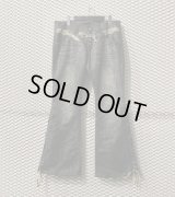 TORNADO MART -  Snake Lace-up Flared Denim Pants