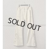 TORNADO MART - Lace-up Flared Denim Pants